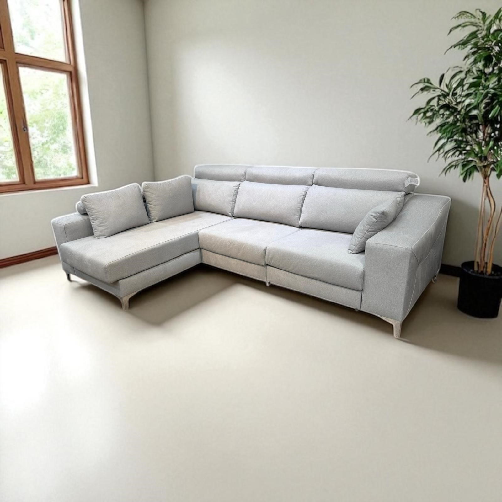 Sofá de asientos extensibles, carro al suelo y chaise longue desmontable - Imagen 5