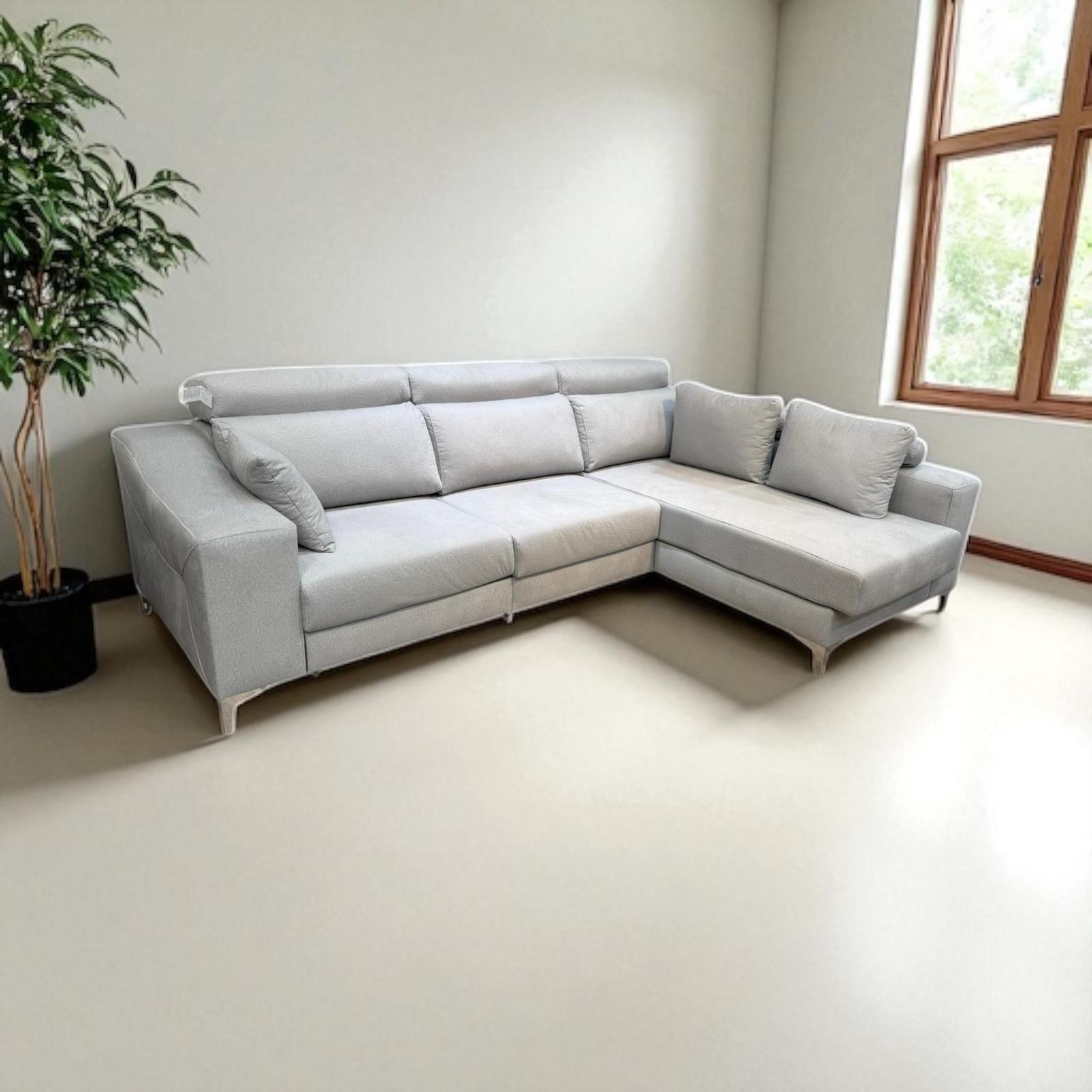 Sofá de asientos extensibles, carro al suelo y chaise longue desmontable - Imagen 4